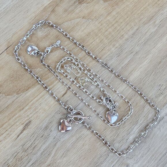 💜Premier "Luv It" Silver Plated Heart Shaped Anklet - Picture 11 of 11